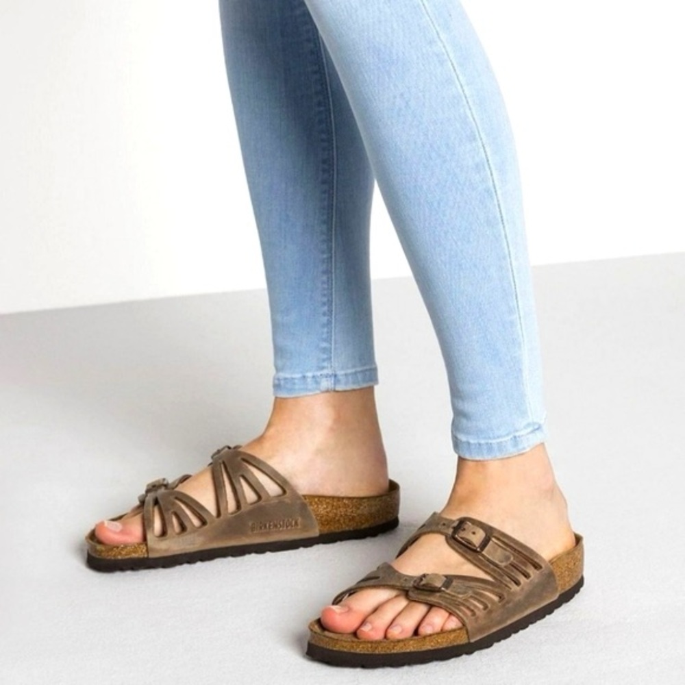 Birkenstock Granada Brown Open-Toe Cork Sandals